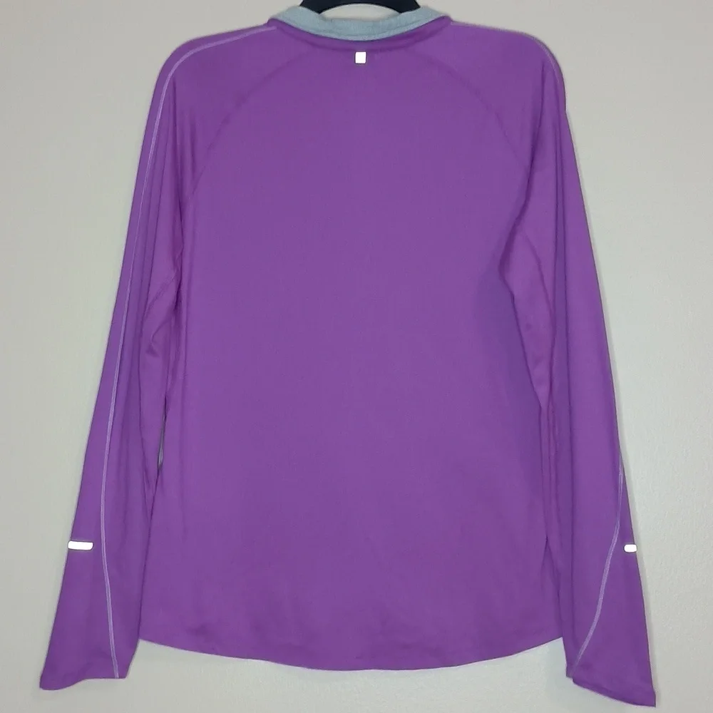 Nike 1/4 Zip Reflective Dri-Fit Long Sleeve Shirt